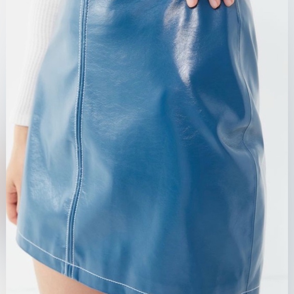 Urban Outfitters Teal Contrast Stitch Mini Skirt